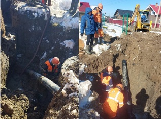 РВК-Архангельск завершает работы по ремонту водопровода в Уйме