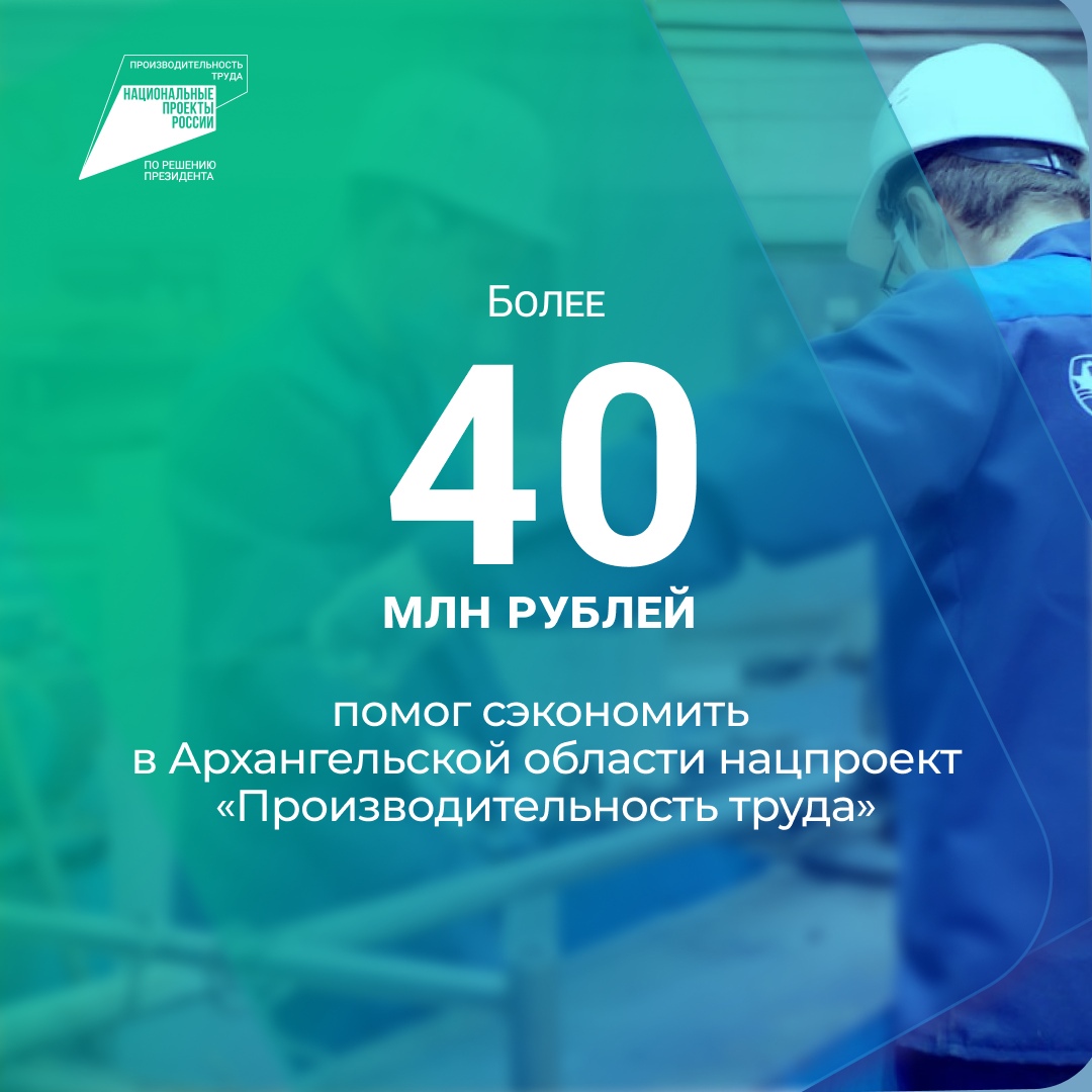 В Архангельской области нацпроект «Производительность труда» помог сэкономить шести предприятиям более 40 млн рублей
